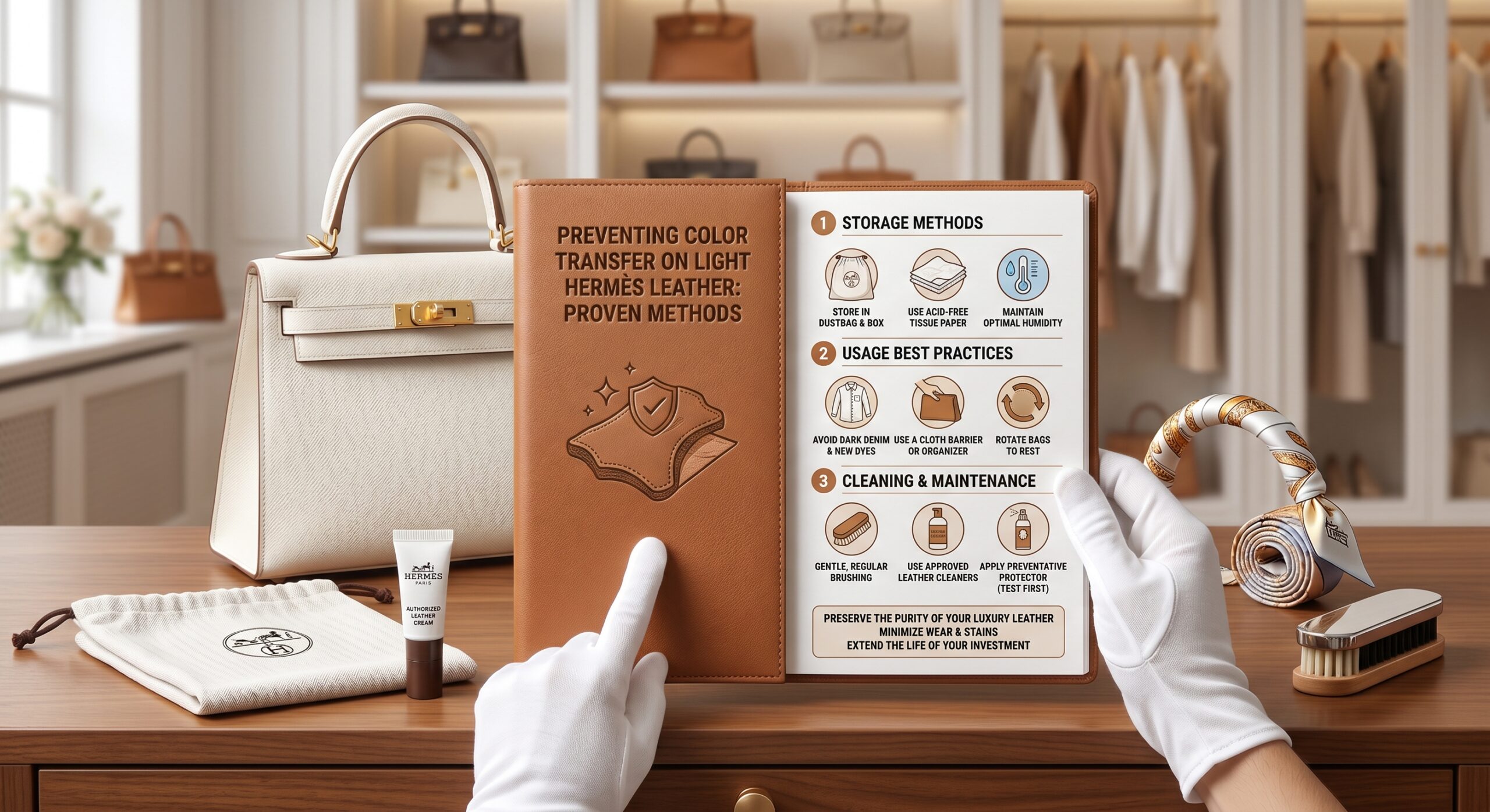 Preventing Color Transfer on Light Hermès Leather: Proven Methods