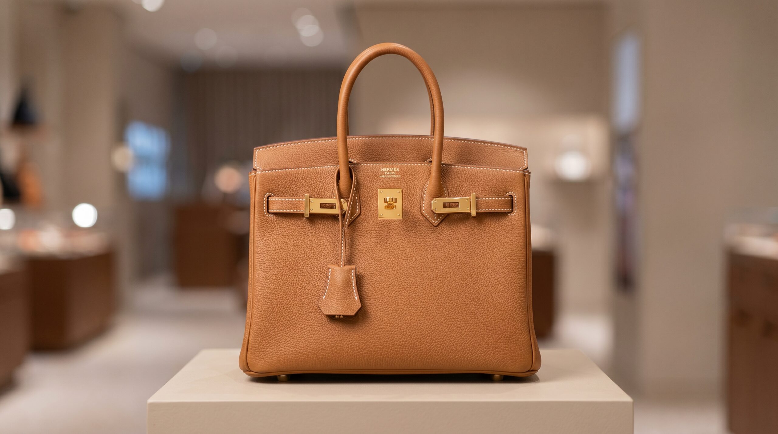 A pristine Hermès Birkin 25 in Gold Togo leather