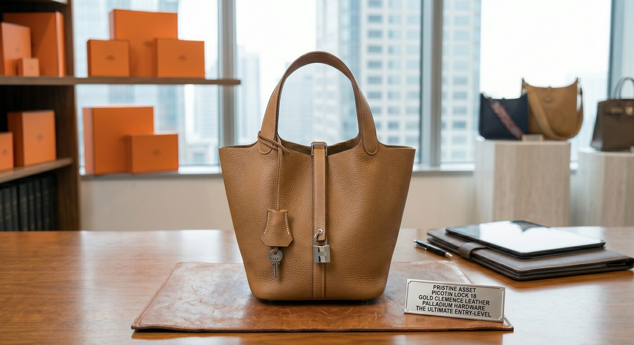 A Hermès Picotin Lock 18 in Gold Clemence leather, the ultimate entry-level asset