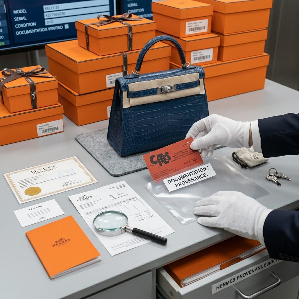 Carefully preserving Hermès documentation and provenance for resale