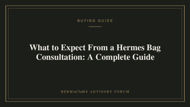 What to Expect From a Hermes Bag Consultation: A Complete Guide Client discussing Hermes handbag options during a personal shopping consultation