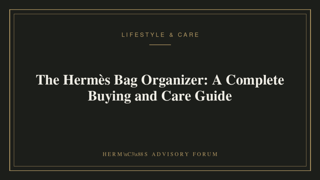 Hermès handbag interior fitted with a felt bag organizer insert
