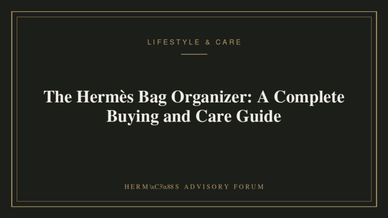 Hermès handbag interior fitted with a felt bag organizer insert