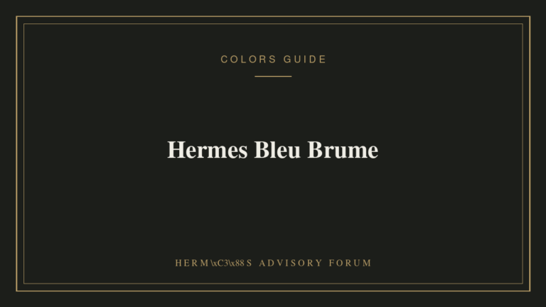 Hermes Bleu Brume: The Complete Color Guide for Collectors Hermes Bleu Brume leather handbag showing the hazy grey-blue tone in natural light