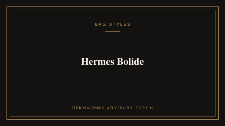Hermes Bolide handbag showing its signature top zip closure and trapeze silhouette