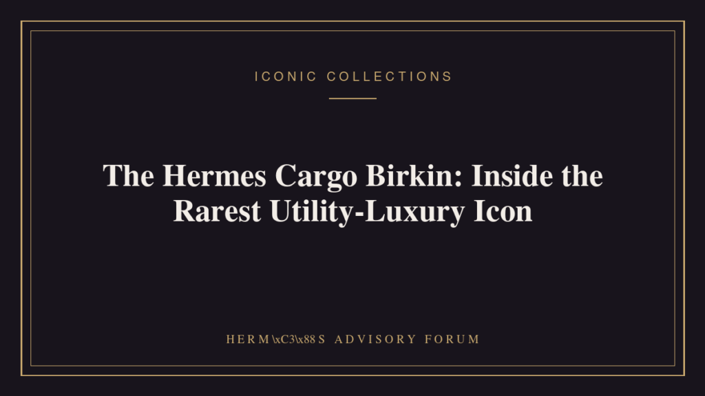 Hermes Cargo Birkin handbag featuring exterior utility pockets and straps