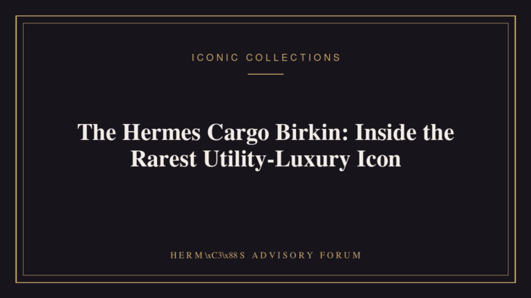 The Hermes Cargo Birkin: Inside the Rarest Utility-Luxury Icon Hermes Cargo Birkin handbag featuring exterior utility pockets and straps