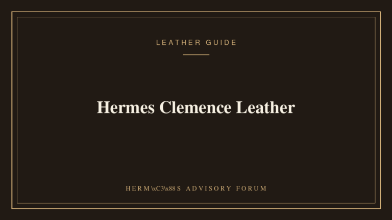 Hermes Clemence Leather: The Complete Durability and Style Guide Close-up of Hermes Clemence leather grain on a handbag