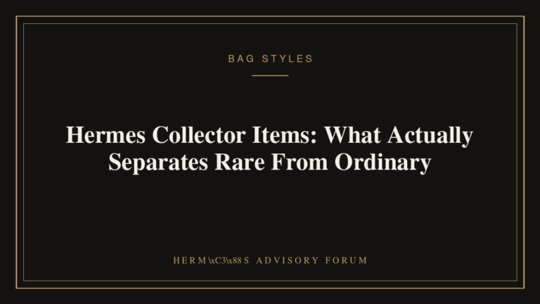 Rare Hermes collector bag displayed with vintage hardware and discontinued exotic leather