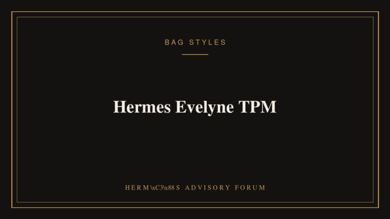 Hermes Evelyne TPM: The Complete Guide to the Smallest Evelyne Hermes Evelyne TPM crossbody bag with signature perforated H design