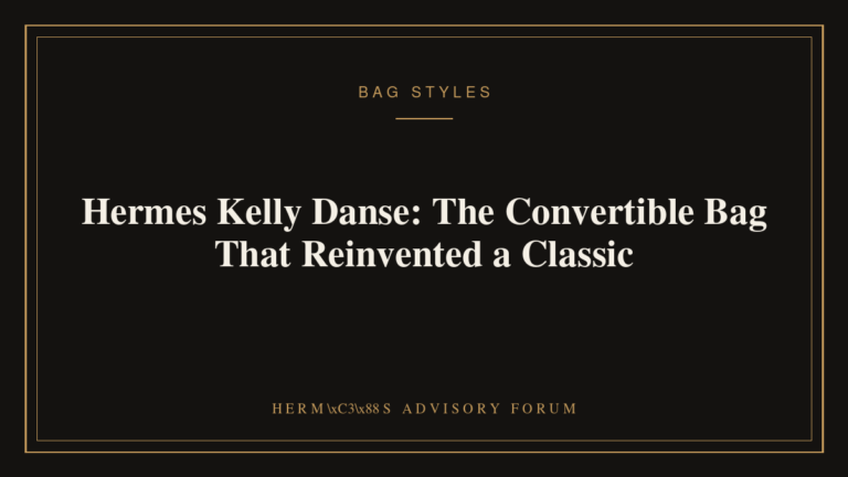 Hermes Kelly Danse convertible bag shown worn crossbody with dual adjustable straps