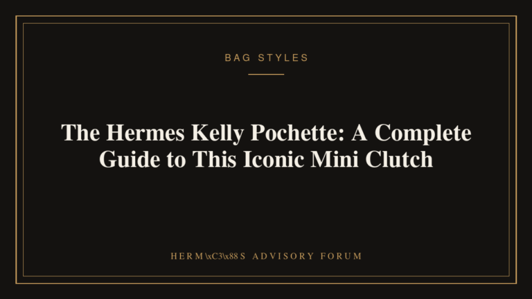 Hermes Kelly Pochette clutch in leather with turn-lock closure