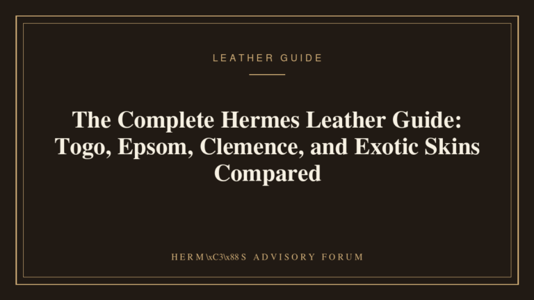 The Complete Hermes Leather Guide: Togo, Epsom, Clemence, and Exotic Skins Compared Swatches of Hermes Togo, Epsom, Clemence, and crocodile leather side by side