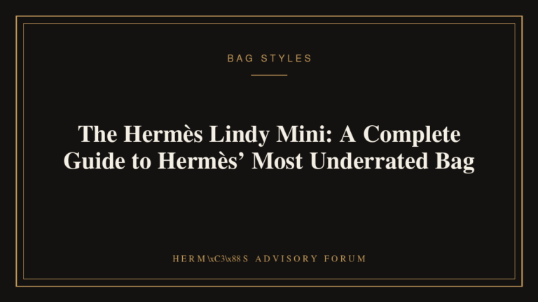 The Hermès Lindy Mini: A Complete Guide to Hermès’ Most Underrated Bag Hermès Lindy Mini bag in soft Clemence leather with gold hardware and adjustable straps