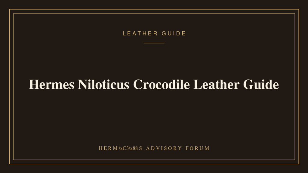 Hermès handbag crafted from Niloticus crocodile leather showing its distinctive medium scale pattern