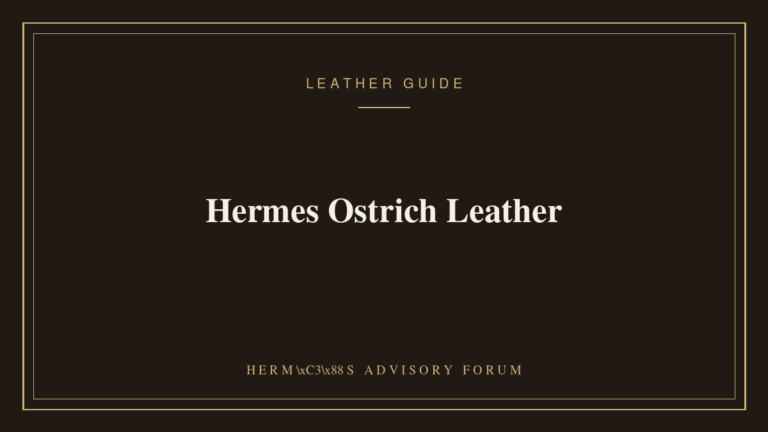 Hermes handbag crafted from ostrich leather showing the distinctive quill bump texture