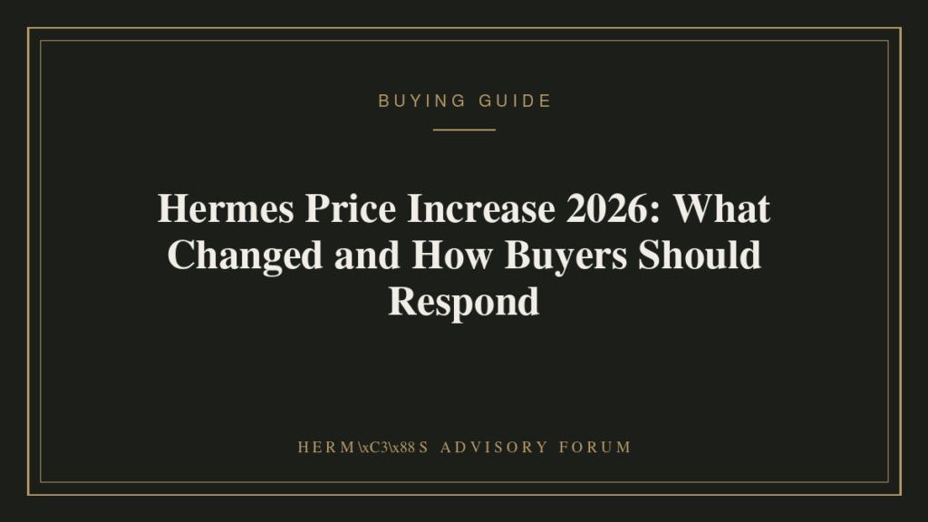 Hermes boutique storefront representing the 2026 Hermes price increase