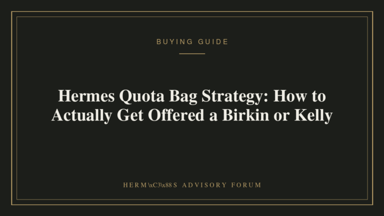 Hermes boutique storefront representing quota bag strategy for Birkin and Kelly buyers