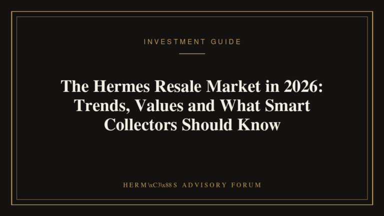The Hermes Resale Market in 2026: Trends, Values and What Smart Collectors Should Know Hermes Birkin and Kelly bags displayed together representing the Hermes resale market