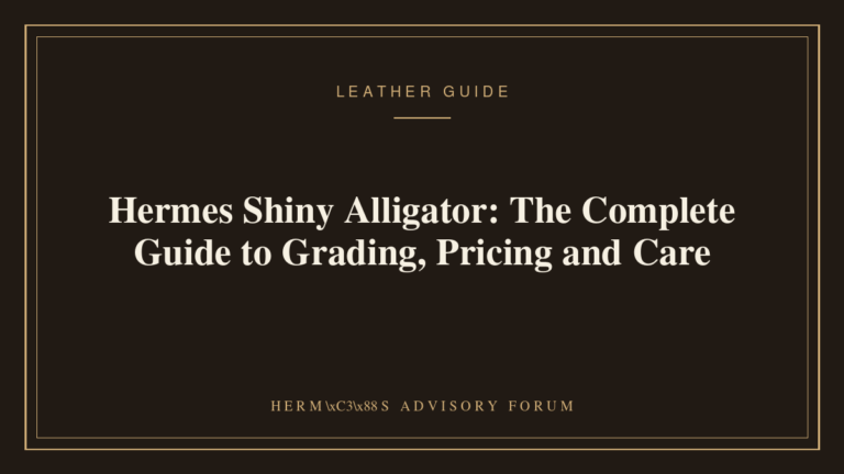 Hermes bag crafted from shiny alligator leather with glossy lacquered finish