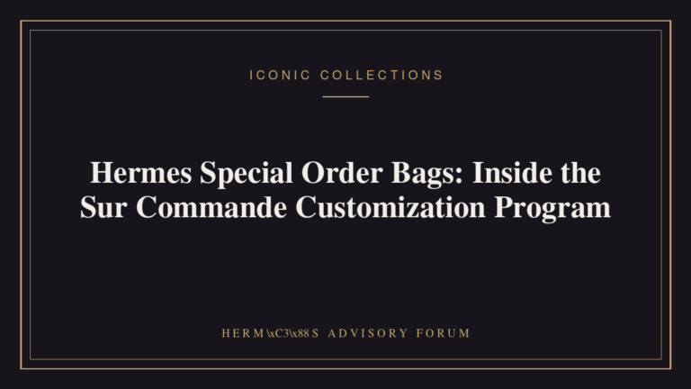 Hermes Special Order bag showcasing a custom Sur Commande leather and hardware combination