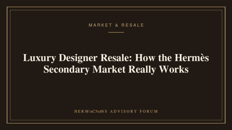 Luxury Designer Resale: How the Hermès Secondary Market Really Works Luxury designer resale display of pre-owned Hermès handbags ready for sale